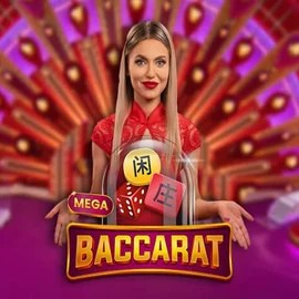 Mega Baccarat by Pragmatic Play, showcased at nomasspin.nl – game logo
